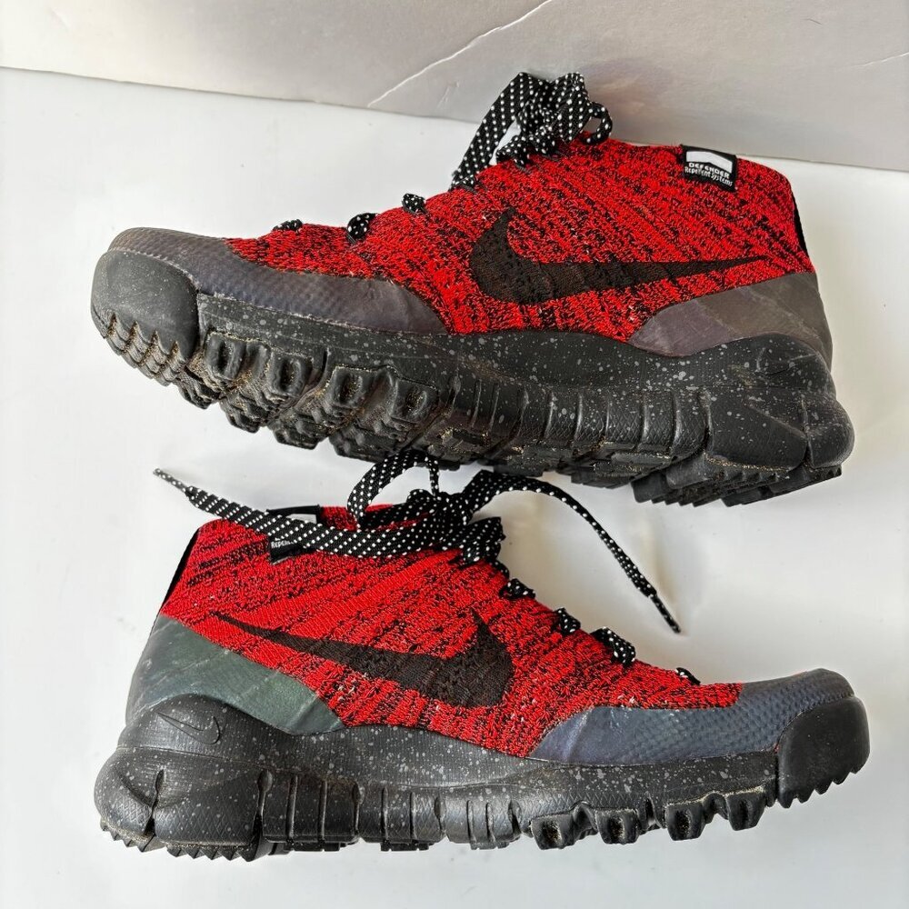 Nike‎ Flyknit Trainer Chukka Trainer Sneakers Women's Size 6 805093-603 Red - Picture 3 of 11